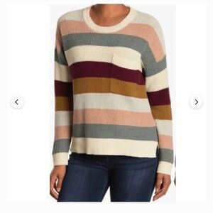 Madewell Ribbed Crewneck Sweater Cream, Blush, Gray, Burgundy & Mustard Size M